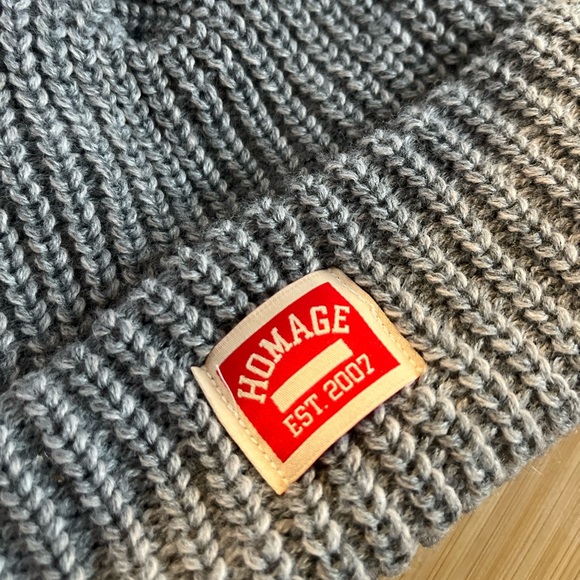 Homage Go-to Beanie Warm Knit Cap Unisex Gray - Picture 4 of 6